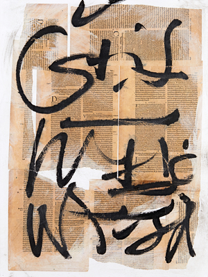 Texto #19, 2020 (collage, mixed media on canvas)