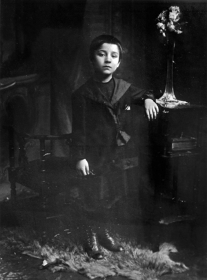 Cesare Pavese as a child, 1916 (b/w photo)