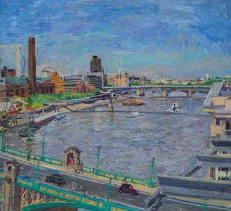 Summer, West from Queen Street Place, 2012 (oil on board)