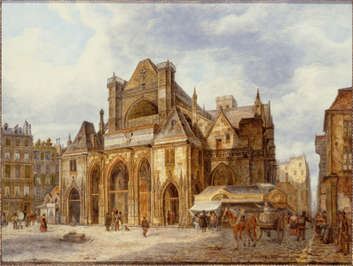 The church of Saint-Germain-l'Auxerrois, 1840 (oil on wood)