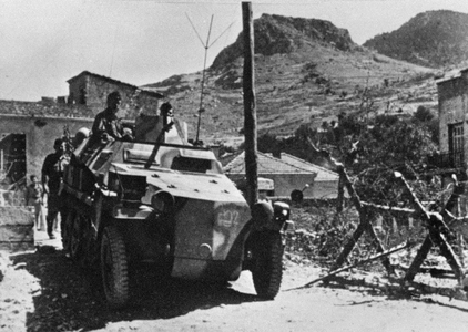 A German tank, Greece, 1944 (b/w photo)