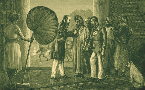 Prince of Wales decorating the Sultan of Lahej