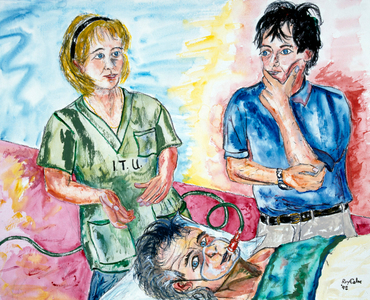Intensive Care Unit by Sir Roy Calne, 1992 (watercolour)