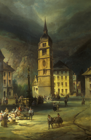 Altdorf at Lake Lucerne, 1850s (wall painting)