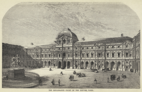 The Renaissance Court of the Louvre, Paris (engraving)