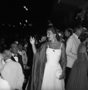 Maria Callas at the Venice Film Festival, 1956 (b/w photo)