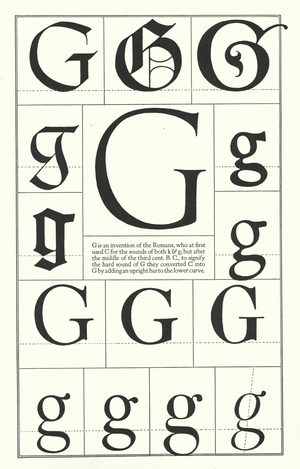 Frederic W Goudy's Alphabet, The Letter G (litho)