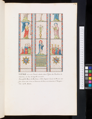 Monuments and epitaphs in the churches of Beauvais, Chartres, Vendôme, c.1700 (drawing)