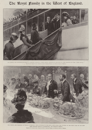 The Royal Family in the West of England (litho)