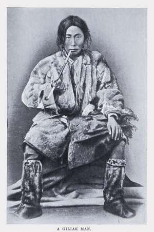 A Giliak Man (b/w photo)