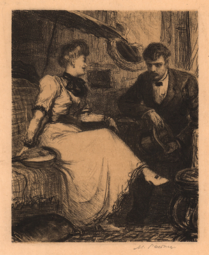A Conversation, 1949 (litho)