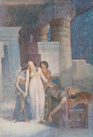 The Death of Antony (colour litho)