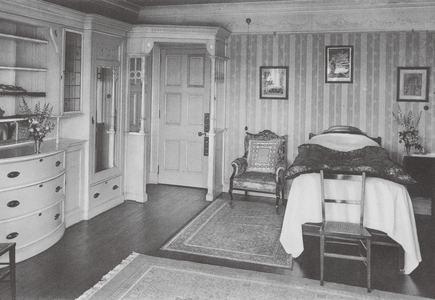 St Andrew's Convent, Home for Mental Patients: A Bedroom (b/w photo)