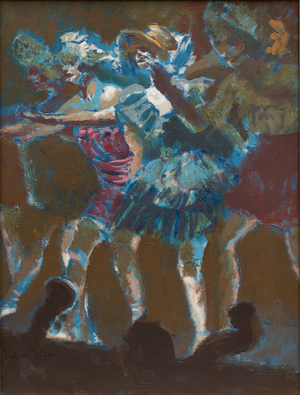 The Plaza Tiller Girls, 1928 (Oil on canvas)