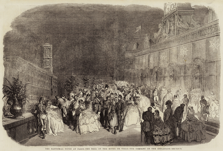 The Baptismal Fetes at Paris, the Ball at the Hotel de Ville, the Company on the Esplanade (engraving)
