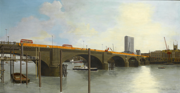 The Dismantling of London Bridge, 1968 (oil on canvas)