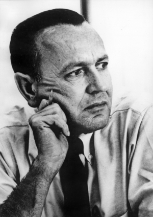 Columbus Kraft Director of American Space Flights One of the Craftsmen of the Operation That Mures Men On The Moon July 16, 1969 (b/w photo)