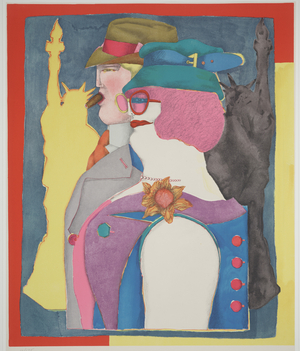 Out-of-Towners, 1971 (colour litho)