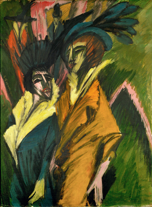 Two Women (oil on canvas)