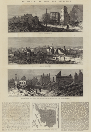 The Fire at St John, New Brunswick (engraving)