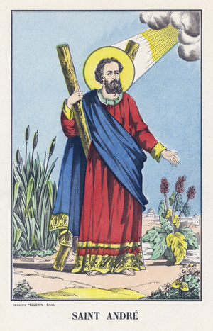 St Andrew (colour litho)