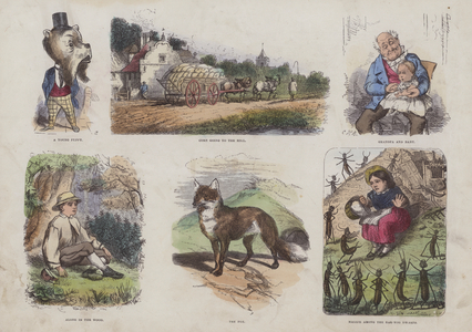 Page from the Attractive Picture Book (coloured engraving)