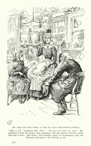 Illustration for Our Mutual Friend by Charles Dickens (litho)