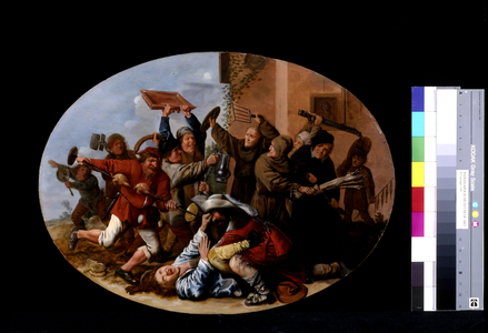 Battle Between Carnival And Lent (oil on wood)