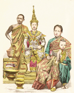 King of Siam, 19th century (copper plate print)
