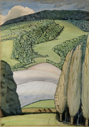 Hillside, Whiteleaf, c.1922 (w/c & ink on paper)