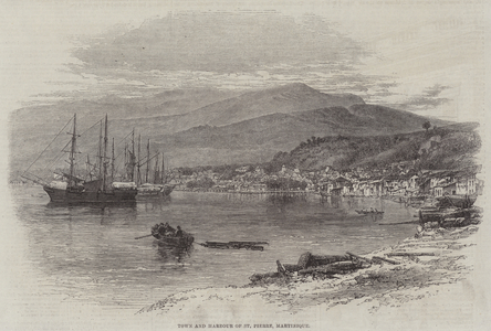 Town and Harbour of St Pierre, Martinique (engraving)
