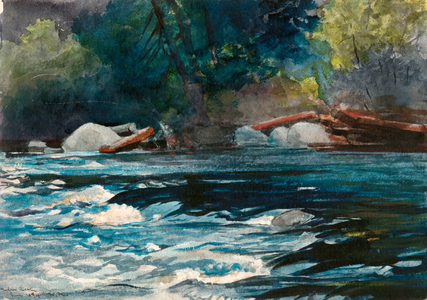 The Rapids, Hudson River, Adirondacks, 1894 (w/c on paper)