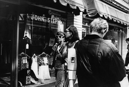Carnaby Street in London, 1960s-70s (b/w photo)
