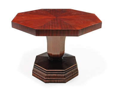 Pedestal table, 1925 (mahogany with fruitwood inlay)