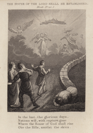 The house of the Lord shall be established, Micah IV, ver 1 (engraving)