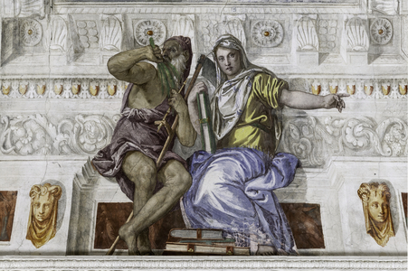 Time and History, the Room of the little Dog, detail of 2632662, 1560-1561 (fresco).