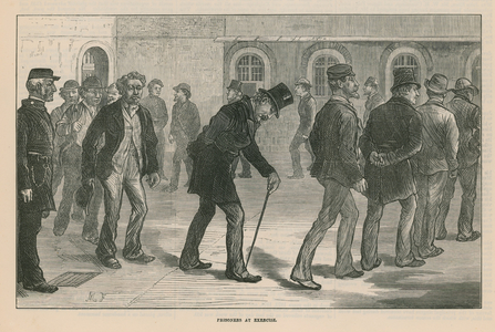 Prisoners at exercise (engraving)