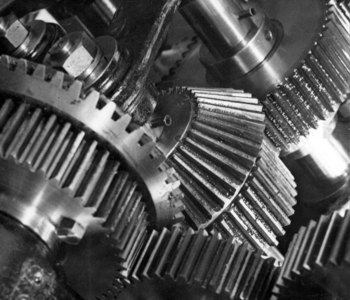 Gears (b/w photo)