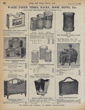 Page from Army and Navy Stores Catalogue, 1939-40 (litho)