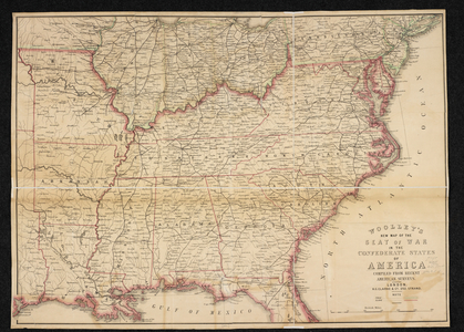 A map of the Seat of War in the Confederate States of America