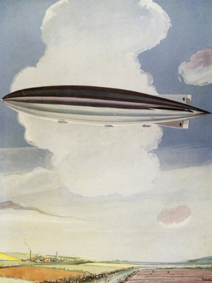 An Air-Ship (colour litho)
