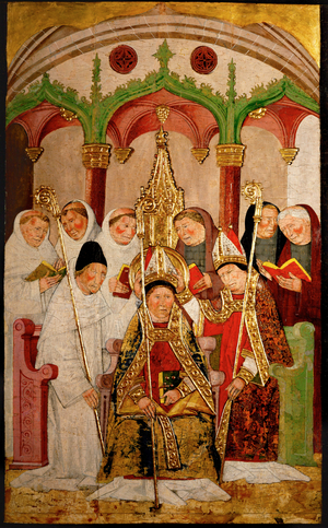 Consecration of a Bishop (oil on wood)