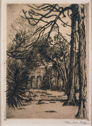 Pecan Trees, Charleston, South Carolina, c.1923 (etching on paper)
