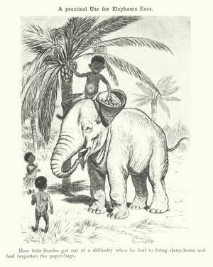 A Practical Use for Elephant Ears (engraving)