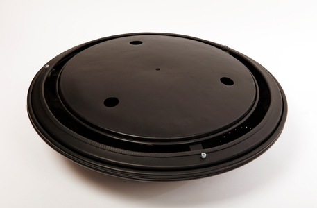 Caisa Drum, or Hang Drum, upside down showing the resonating holes.