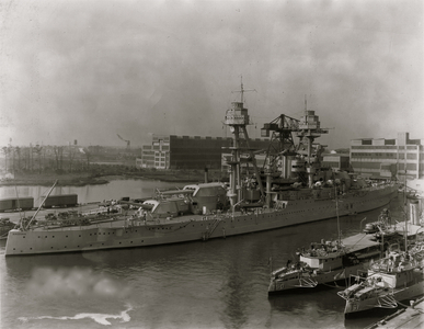 USS Arizona After Modernization (b/w photo)