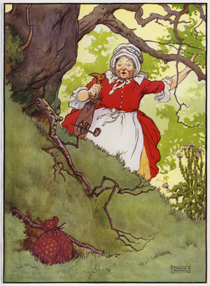 Illustration for Old Dame Trot And Her Pig (colour litho)