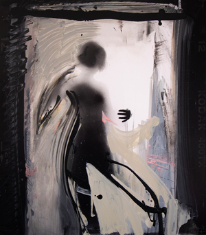 Relevé 12A, 2024 (oil on silver gelatin print mounted on aluminium)