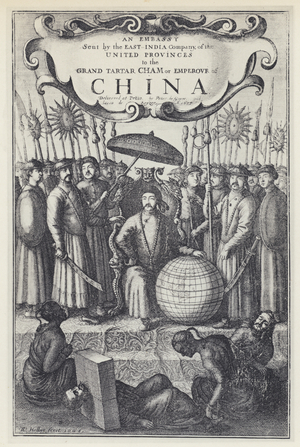 J Nieuhof, An Embassy sent by the East India Company to China, Tr J Ogilby 1673 (b/w photo)