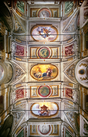 Baroque - Painting : Refectory - The Wedding at Cana - Frescoed ceiling - Trinita dei Monti, Rome, Italy